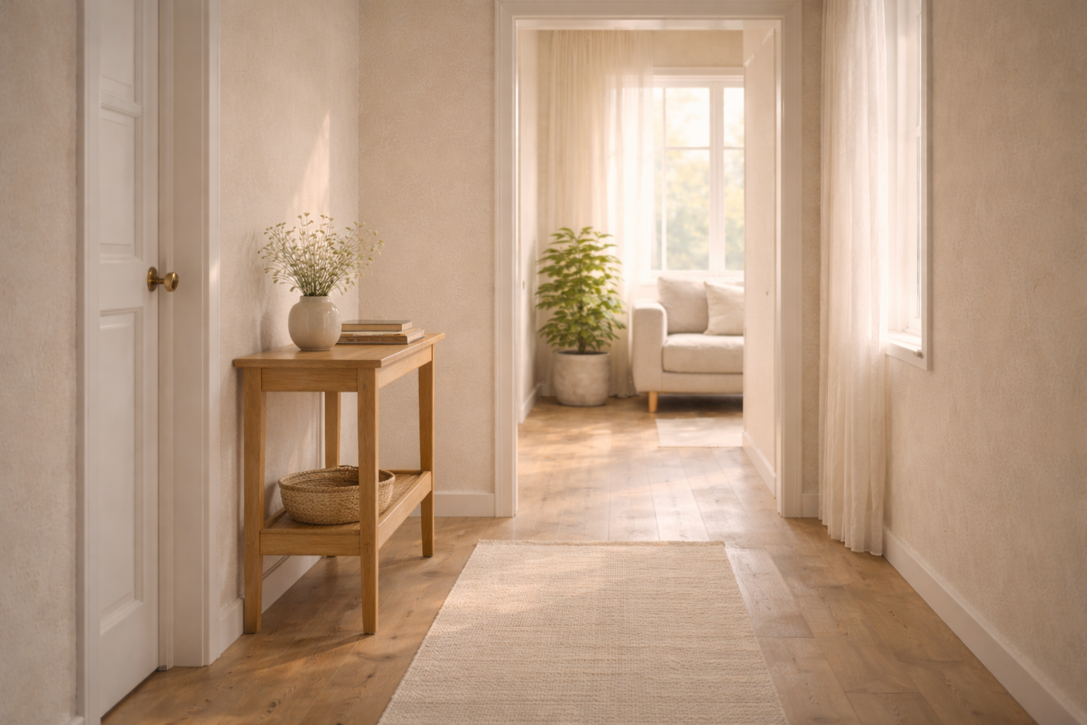 Hallway leading to Ali Tipton's therapy office in Tulsa, Oklahoma